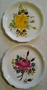 9" Vintage Roses Flower Decorative Plate Lot J Kinney - Picture 1 of 6
