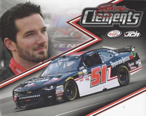 2016 JEREMY CLEMENTS "2ND VERSION REPAIRABLE VEHICLES" #51 NASCAR POSTCARD Cover