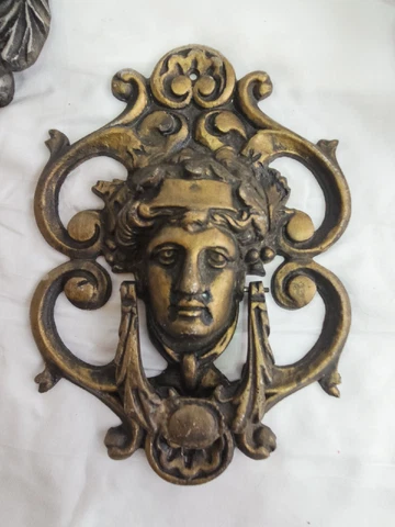 CAST ALUMINUM? DOOR KNOCKER LARGE GOLD MAN Cover
