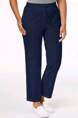 Pantalones activos Karen Scott Petite con cordón azul intrépido talla PP Foto 1 de 3