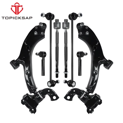 8PC Front Lower Control Arm Sway Bar Tie Rod for 2007-2012 Acura RDX 2.3L - Image 1 of 4