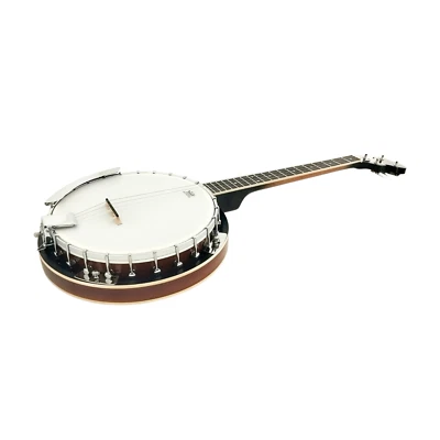 Caraya BJ004 4-String Tenor Banjo, Mahogany Resonator, digital tuner, picks, bag - Image 1 of 4