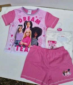 Barbie Girls Pyjamas Dream Team  T-shirt + Shorts Pyjamas 3-4 years - Picture 1 of 7