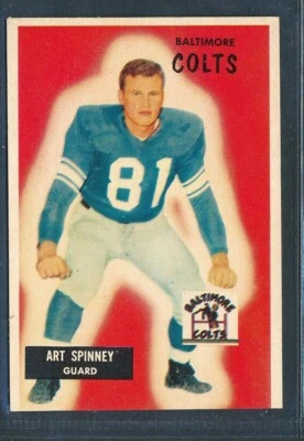 1955 Bowman Football Set-Break #107: ART SPINNEY Baltimore Colts ~ EX (short) - Image 1 of 2