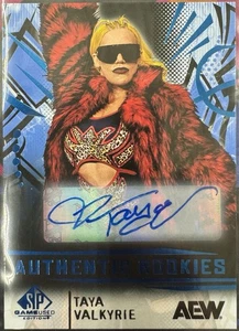 Juego AEW SP 2025 Upper Deck Usado Taya Valkyrie Azul Autógrafo Auténticos Novatos - Imagen 1 de 2