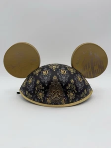 Disney Parks Haunted Mansion 50th Anniversary Wallpaper Mickey Ears Hat NWT - Picture 1 of 8