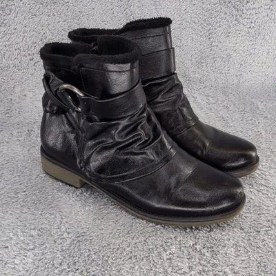 Botines Baretraps negros de imitación de cuero con hebilla y piel sintética talla 7,5 M Foto 1 de 4