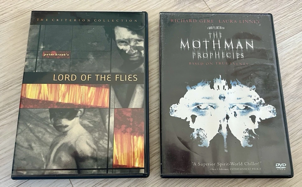 LORD OF THE FLIES 1963 B&W and THE MOTHMAN PROPHECIES DVD Richard Gere - Image 1 of 2