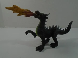 7" FIRE BREATHING BLACK DRAGON FIGURE (LOOK) - Picture 1 of 4