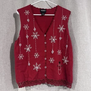 Felpa Natalizia Vintage Designers Originals Studio Joy Donna XL Maglia Rossa - Foto 1 di 6