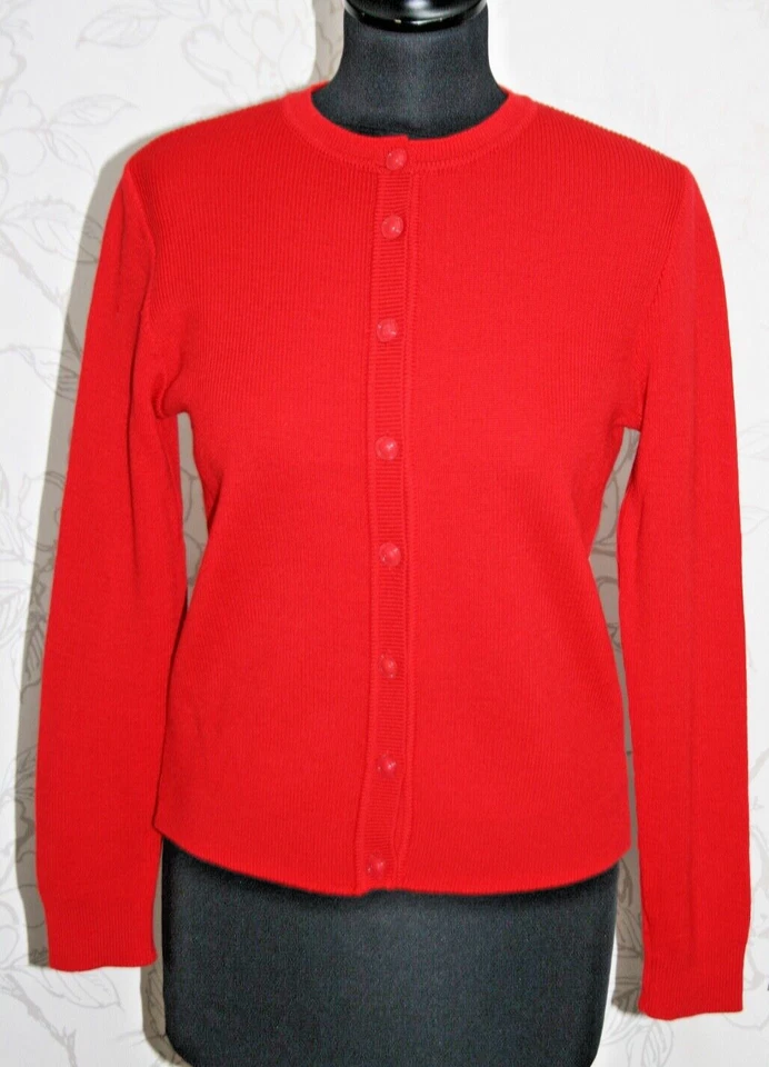 1990s VTG. GIANNI VERSACE COUTURE Cardigan Wool *Medusa Buttons* Red Repair/Hole - Image 1 of 4