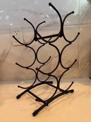 6-Bottle Countertop Wine Rack - Freestanding Metal Wine Storage Stand, Small ... - Image 1 of 4