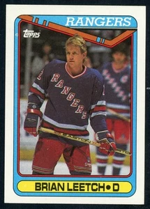 1990-91 Topps #221 Brian Leetch NHL Ice Hockey Card New York NY Rangers - Bild 1 von 2