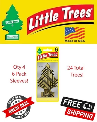 Little Trees 60210 Multi Purpose Gold Scented Hanging Air Freshener - 24 Pack! - Image 1 of 4