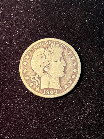 1909 O BARBER HALF DOLLAR Cover