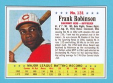 2022-1963 Cereal Card - #131 Frank Robinson-Cincinnati Reds