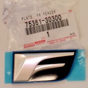 LEXUS OEM FACTORY PASSENGER FRONT FENDER EMBLEM  2016-2018 GS-F - Image 1 of 1