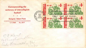  1382 6c Intercollegiate Football unlisted, Clarence Reid cachet in red [4607] - Picture 1 of 1