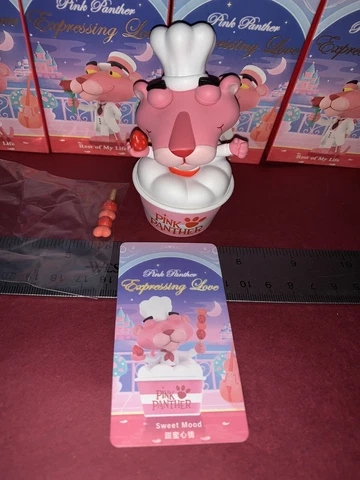 NeW Pop Mart x PINK PANTHER Expressing LOVE * SWEET MOOD * Designer Vinyl RaRe Cover