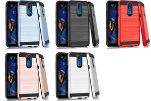 For LG Harmony 3 / Solo LTE (2019) L423DL Slim Metallic Hybrid Case Phone Cover  - Picture 1 of 8