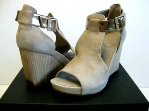 TSUBO NANICE WOMEN WEDGE LEATHER BWET CEMENT US 9.5 /UK 8 /EU 40.5 - Picture 1 of 7