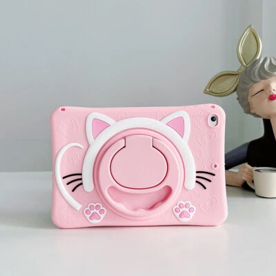 Funda Gato Niña Niños Para iPad 5 6 7 8 9ª Gen 10.2" Air 1 2 3 Mini 4 Pro 9.7 10.5 Foto 1 de 4