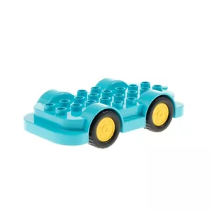 1X Lego Duplo Chassis 4X8 Light Azure Blue Car Truck Chassis 6265375 15314C01 - Picture 1 of 2