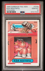 1988 GARBAGE PAIL KIDS STICKERS #534b EDA MOUTHFUL SERIES 13 PSA 10 GEM MINT - Picture 1 of 2