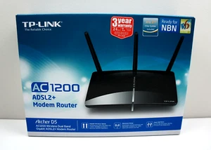 TP-Link AC1200 ADSL2+ Modem Router Dual Band Gigabit Archer D5 - Free Postage - Picture 1 of 13