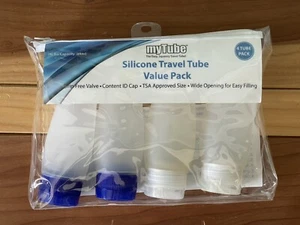 4pcs Travel Bottles Leakproof silicone refillable tubes Squeezable Travel 4” - Picture 1 of 7