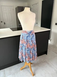 Marks and Spencer M&S Size 16 Light Blue Multicoloured Skirt Jersey Stretchy - Picture 1 of 10