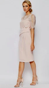 Coast Terri-anne Lace Dress Blush Size 12 Uk Rrp £150 CR052 AA 01 - Picture 1 of 12