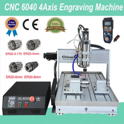 CNC 4Axis Engraving Machine 6040 Mcah3 USB Router 2200W Carving Milling Engraver - Image 1 of 4