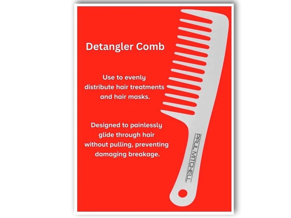 Paul Mitchell Pro Herramientas Peine Puntas Redondeadas Húmedo/Seco Desenredante Paquete Sellado Foto 1 de 1