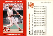1992 Kahn's Cincinnati Reds Baseball Card 15 GLENN BRAGGS