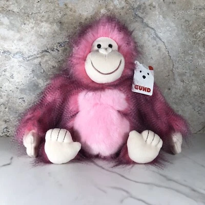 GUND FAB PALS PINK ROMONA THE GORILLA STUFFED PLUSH ANIMAL WITH TAG - Image 1 of 4