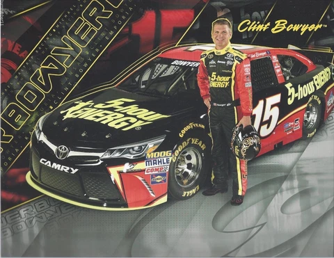 2015 CLINT BOWYER "5 HOUR ENERGY MWR TOYOTA" #15 NASCAR SPRINT CUP POSTCARD Cover
