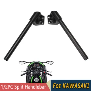 L/R Split Handlebar Handle Bar For KAWASAKI Ninja 300 300R 250 250R Ninja EX250 - Picture 1 of 14
