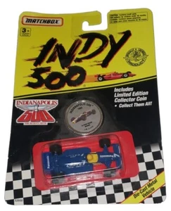 Coche de carreras Matchbox Indy 500 Jim Clark 1er ganador del motor trasero "Panasonic" azul - Imagen 1 de 14