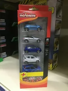 MAJORETTE PLAYSET FORD FOCUS CITROEN C1 MERCEDES SLK CLASSE A RENAULT TWINGO - Foto 1 di 1