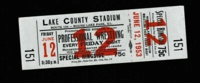 Boleto completo de lucha libre profesional 1953 original de colección muy buen estado**** Foto 1 de 2