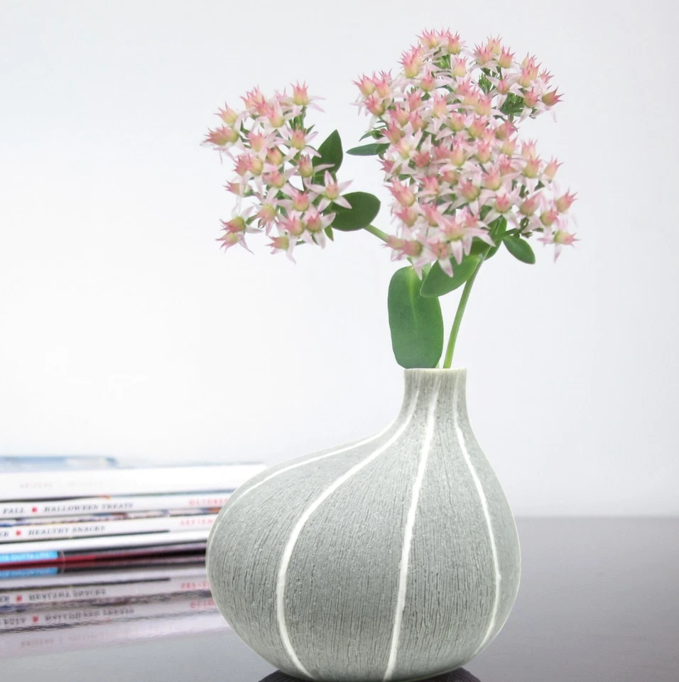 Handmade Ceramic Vase Stoneware Pottery Modern Decor Small 2.7" (B - Omo Mini S) - Image 1 of 1