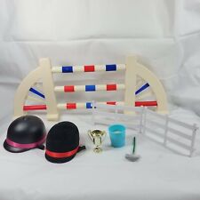 Battat Our Generation Equestrian Accessories Set Riding Hat Trophy Fence Broom