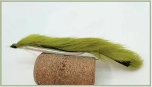 Olive Weed Fly, Snake Zonker Trout Flies size 10, Rear Hook, choose amount - Picture 1 of 1