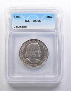 1893 Columbian Exposition Half Dollar AU55 ICG *6561 - Picture 1 of 3