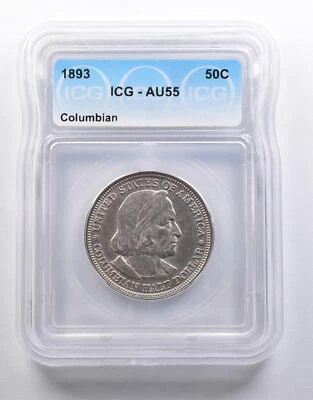 1893 Columbian Exposition Half Dollar AU55 ICG *6561 - Image 1 of 3