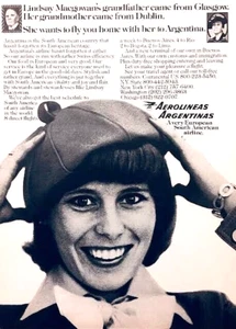 AEROLINEAS ARGENTINAS AIRLINES—FLIGHT ATTENDANT—ORIGINAL 1978 MAGAZINE PRINT AD - Picture 1 of 1