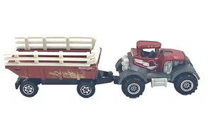 Matchbox Trevino Farms Tractor Diecast 2015 and Plastic Trailer 2011 Mattel New - Picture 1 of 11