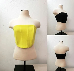 Women Casual Stretch Cropped Strapless Tube Top Shirt RT62834 - Picture 1 of 15