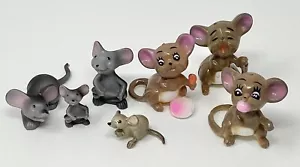 Vintage Lot Mid Century Mod Mäuse Maus 6 Hartplastik & 1 Keramik Hagen Renaker - Bild 1 von 14